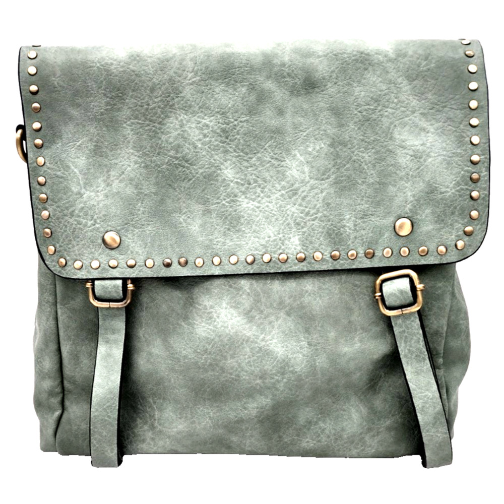 JEN & CO@ Crossbody Handbag Purse Shoulder Adjustable Strap Aqu Green 13" X 10"